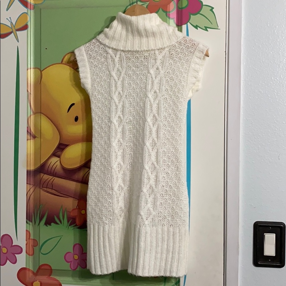 White sweater dress